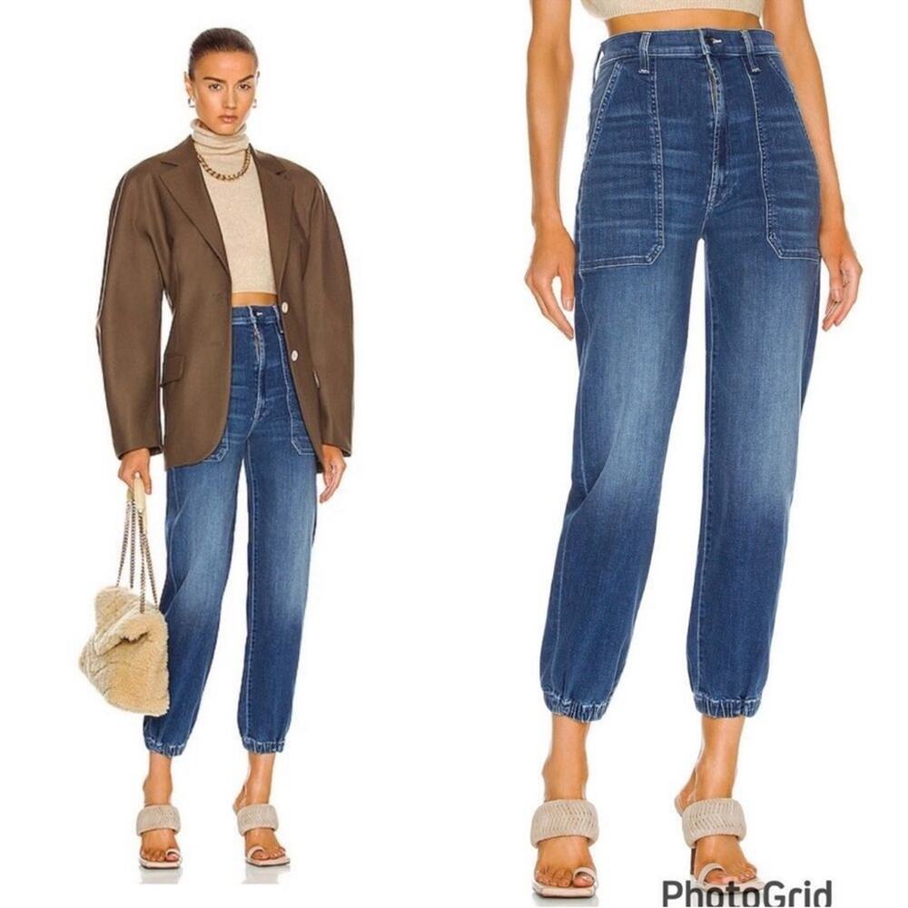 MOTHER Medium Blue Cropped Jeans